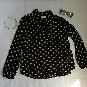 Ann Taylor Loft heart blouse